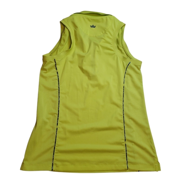 Peter Millar Neon Green Collared Golf Polo Tank Medium - Picture 2 of 5